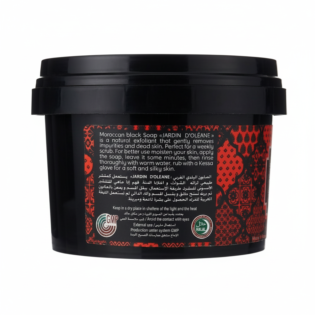 Jardin d'Oleane Moroccan Black Soap with Argan Oil 250g