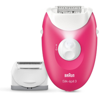Braun SE3-032 Silk-épil 3 Epilator, Easy Removes Even Short Hairs From The Root - Pink