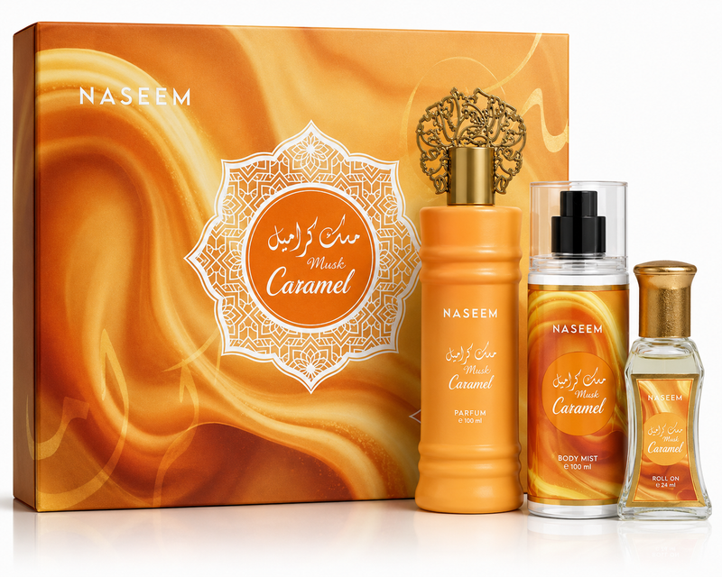 Naseem Musk Caramel Gift Set (100 ml + 100 ml + 24 ml)