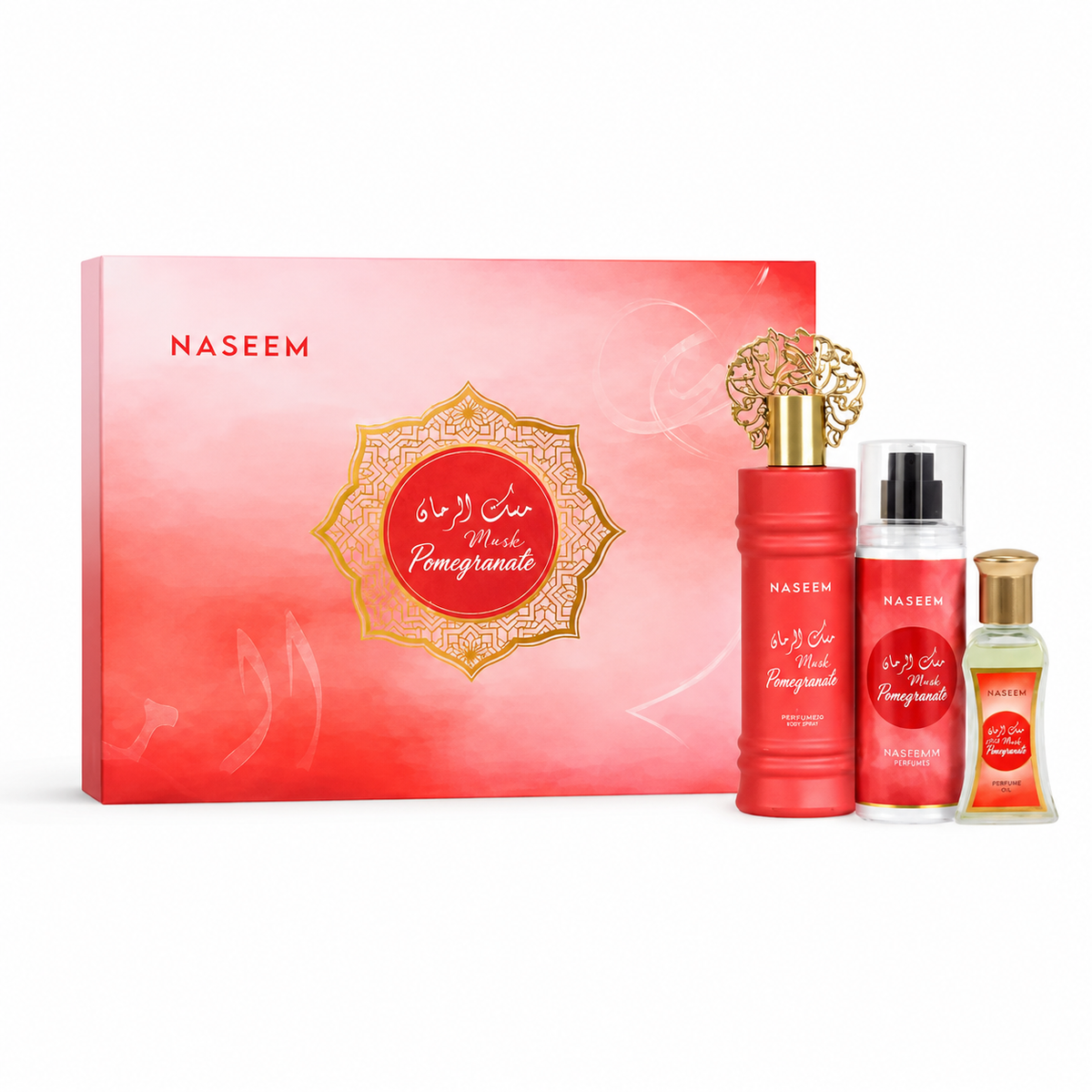Naseem Musk Pomegranate Gift Set (100 ml + 100 ml + 24 ml)