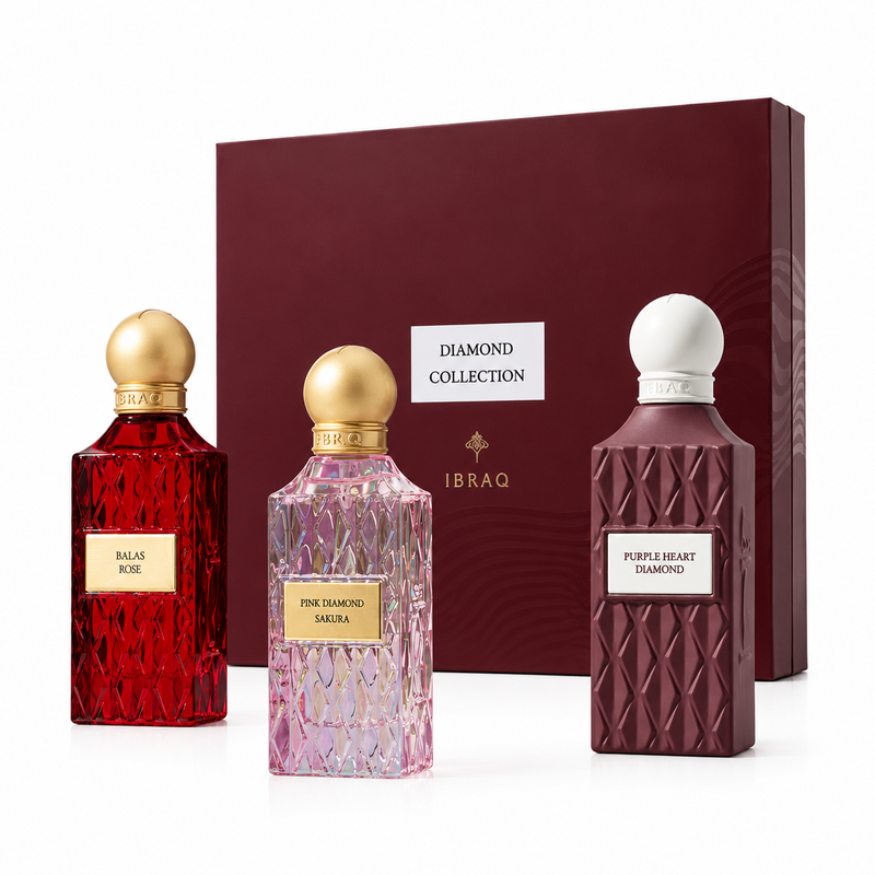 IBRAQ Maroon Diamond Collection Set (3 × 75 ml)