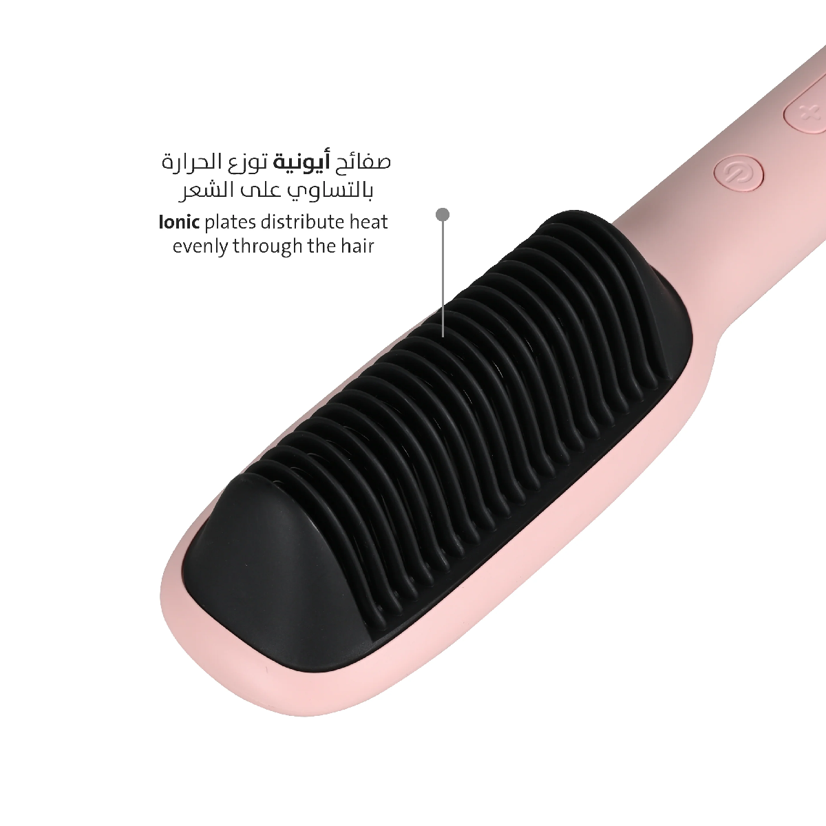 Labelle LB036 Baby Straight Brush Safe and Easy to Use with One Hand - Pink