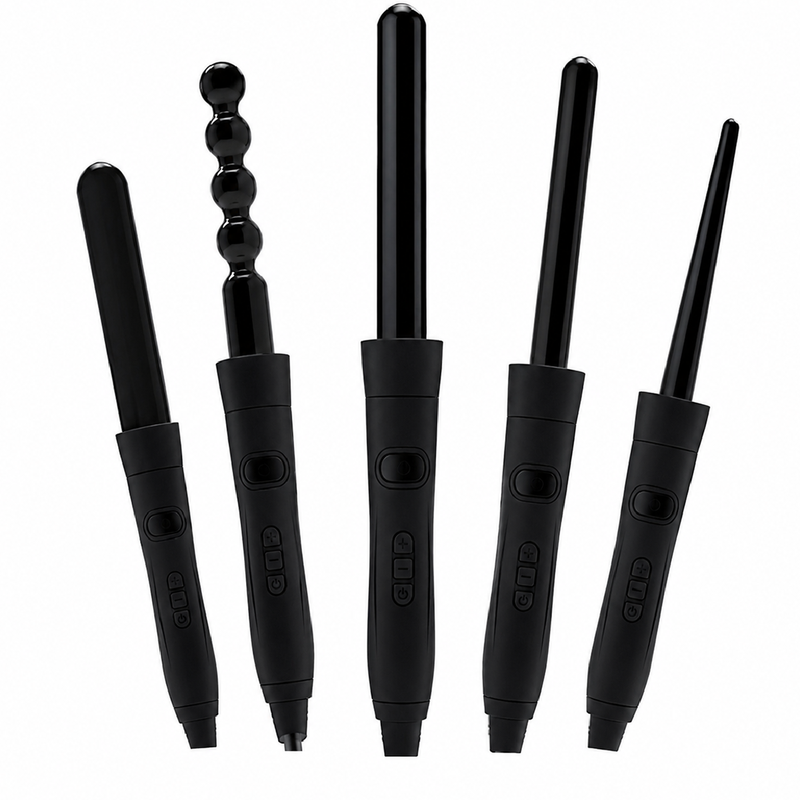 Labelle LB002 Curly Pro Brush 5 Heads For Various Curly Hairstyles - Black