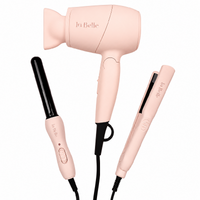 Labelle Mini Pink Collection Brush 3 Essential Devices in one Stylish and Portable Kit - Pink