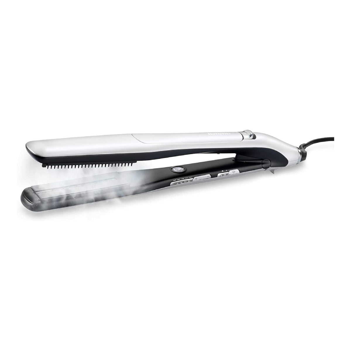 Babyliss Steam Lustre Professional Hair Straightener, Advanced Ceramic ST595E – Silver