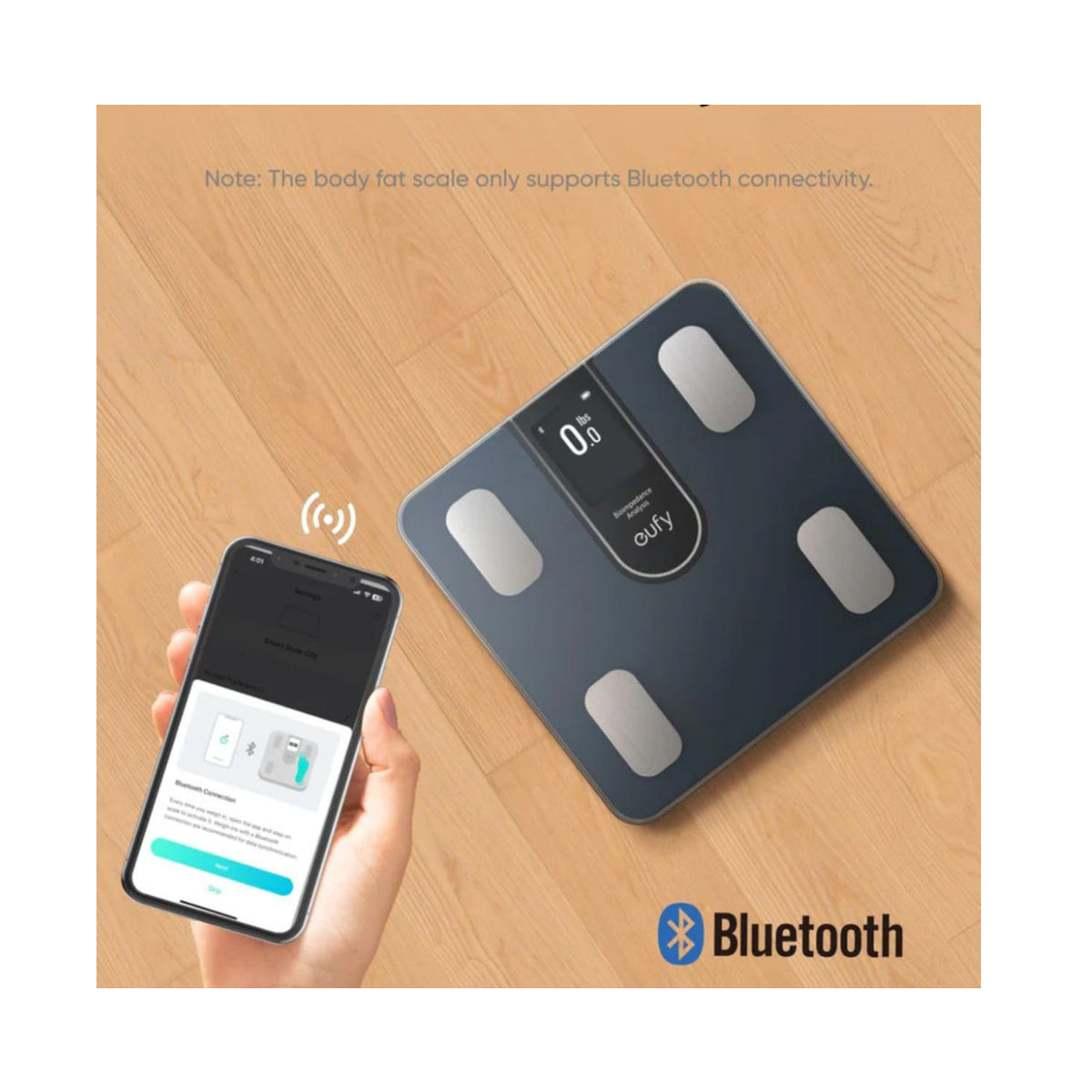 Eufy Wireless Smart Scale C20 All-in-One Display , T9130011 - Black