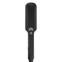 Rush Brush X6 Hair Straightener 235°C Tourmaline Steam Ceramic Plates - Black
