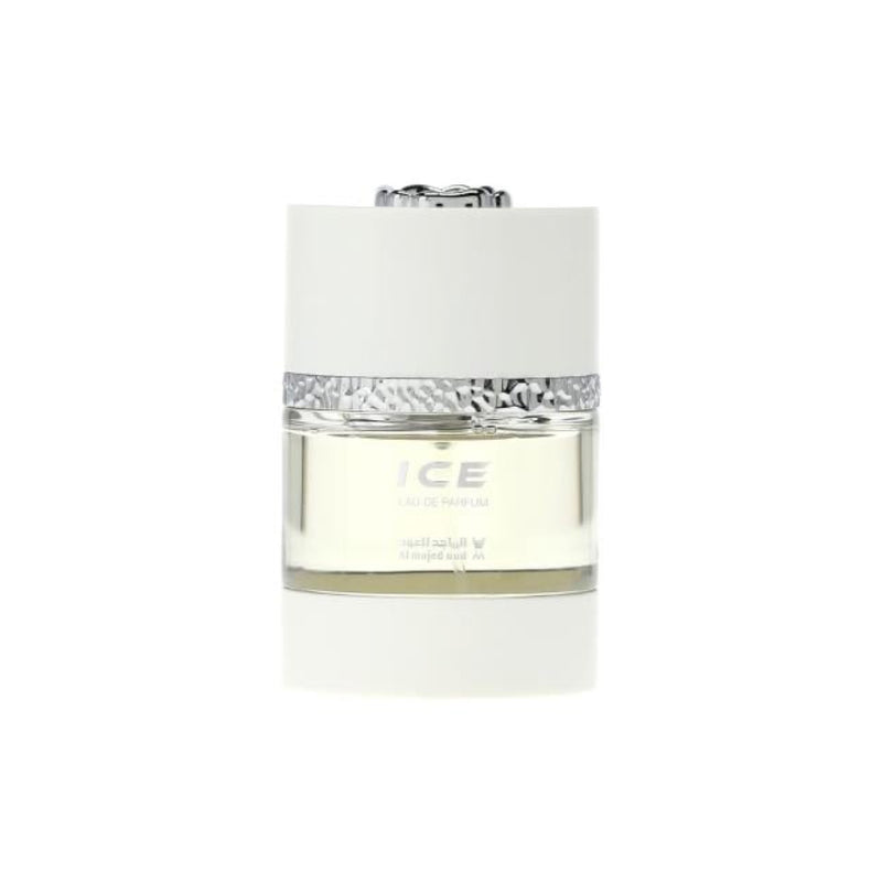Al Majed Oud Ice Eau de Parfum 75ml bottle, front view on white background