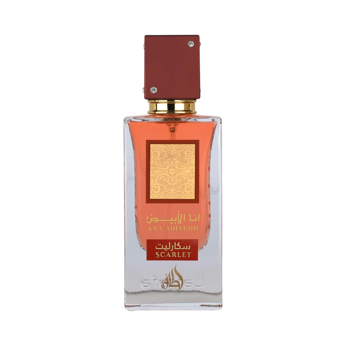 Lattafa Ana Abiyedh Scarlet 60ml — front-facing product on white background