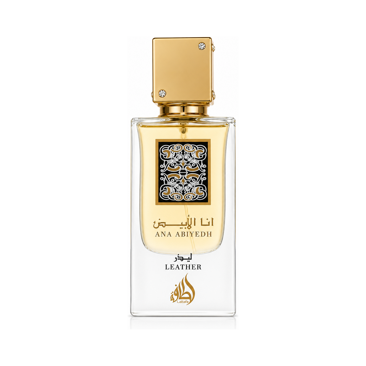 Lattafa Ana Abiyedh Leather 60ml — front-facing product on white background