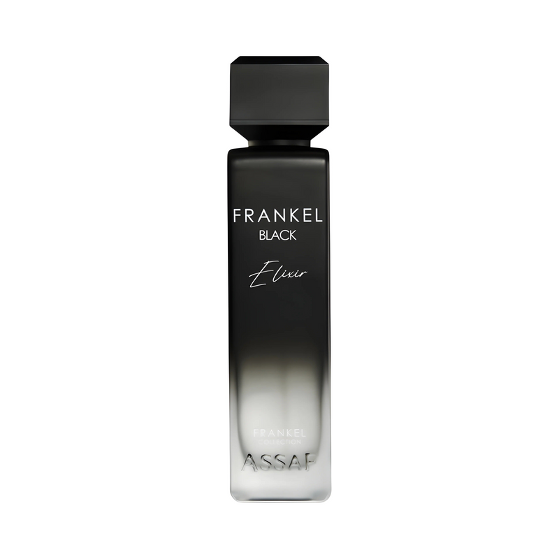 Assaf Frankel Black Elixir 200ml — front-facing product on white background