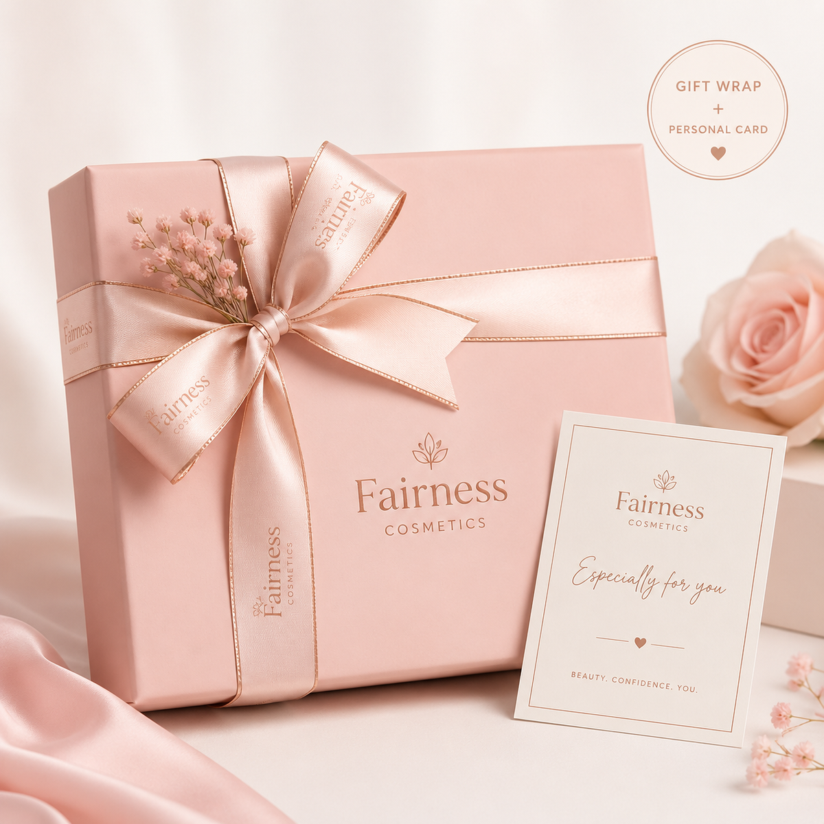 Fairness Cosmetics Gift Wrap + Personal Card