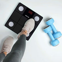 Green Lion Smart Body Scale Simple & Fashionable Pattern 24 Modes - Black