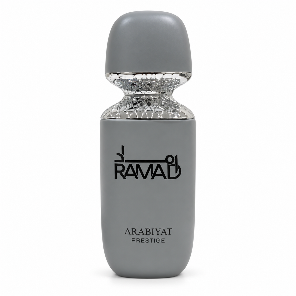 Arabiyat Prestige Ramad 100ml grey bottle, front view on a white background