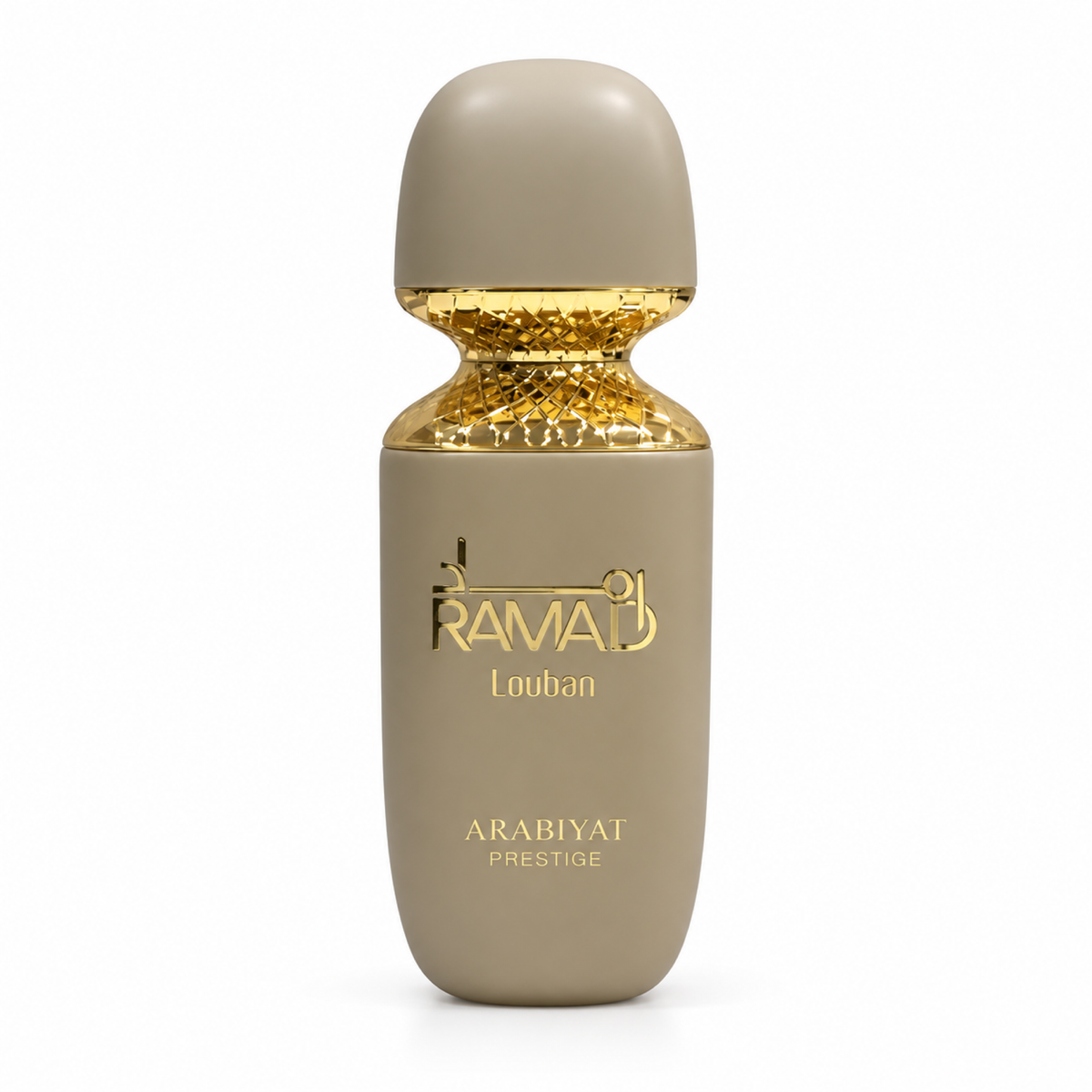 Arabiyat Prestige Ramad Louban 100ml taupe bottle, front view on a white background