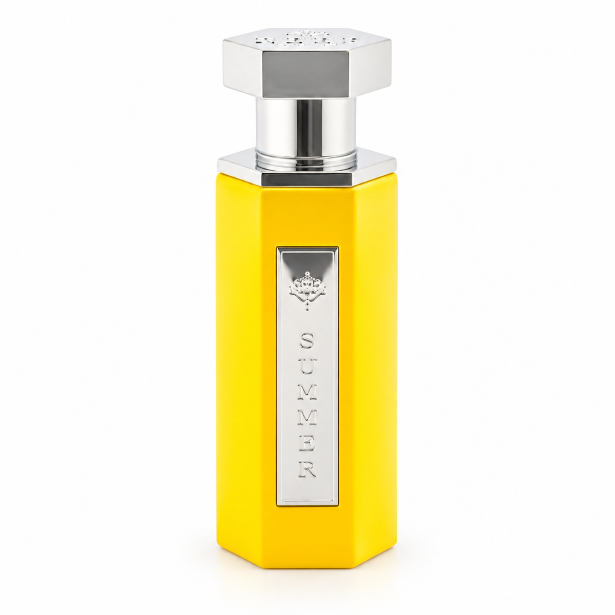 Reef Summer Yellow 100ml yellow bottle with silver cap, front view on a white background