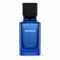 Al Majed Oud Serious 100ml blue bottle, front view on a white background