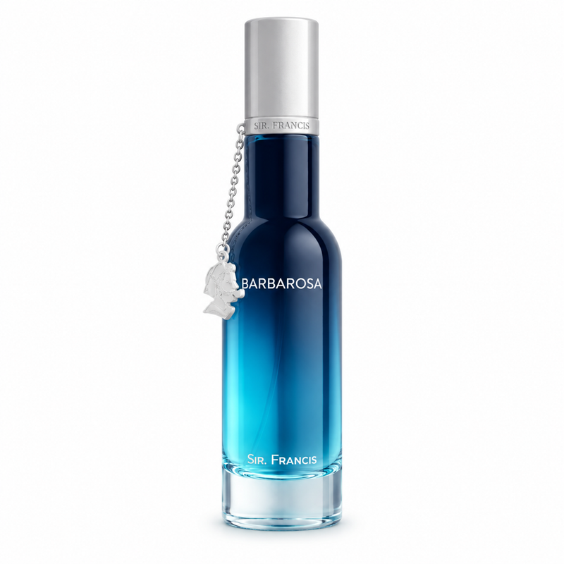 Sir Francis Barbarossa 75ml perfume bottle, front view on white background