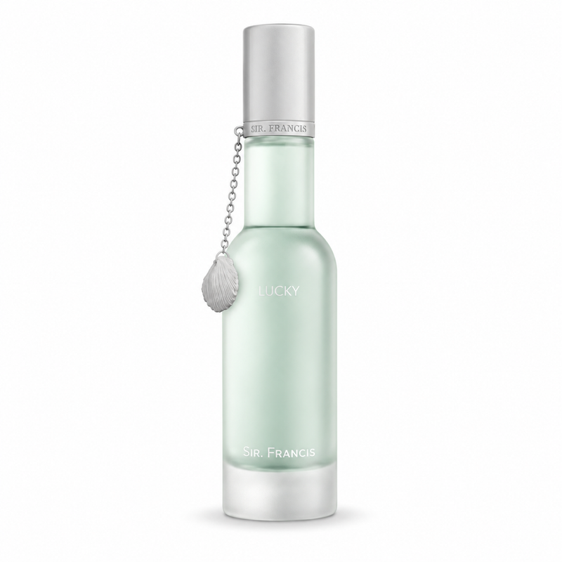 Sir Francis Lucky 75ml perfume bottle, front view on white background